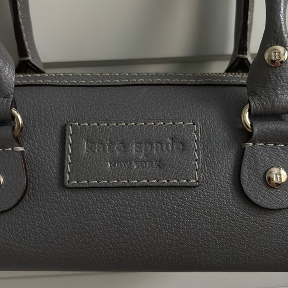 Kate Spade Grey Leather Barrel Handbag - Picture 3 of 12
